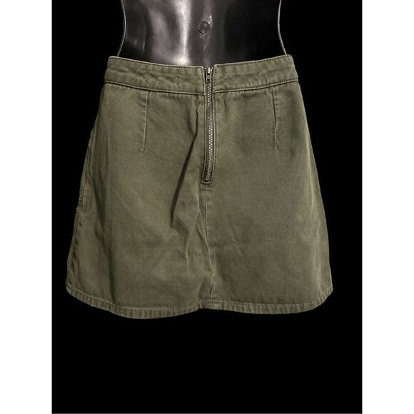 NICE OLIVE GREEN WOMEN BDG Urban Outfitters Y2K Womens Skirt SIZE S-P GREAT COND - Picture 2 of 3